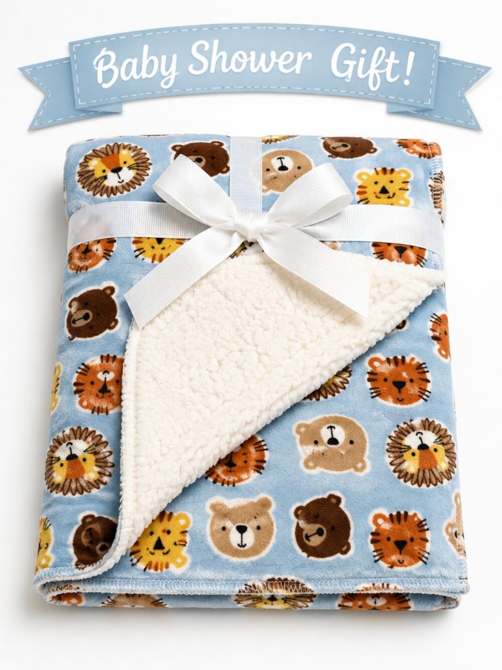 NWT Baby Essentials  Blanket | Reversible Sherpa Blanket | Baby Shower Gift